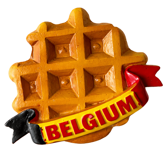 Waffle magnet from Belgium