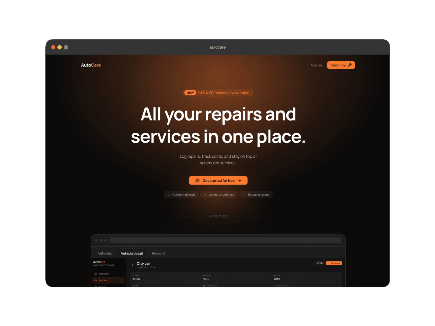 Autocare screenshot 2